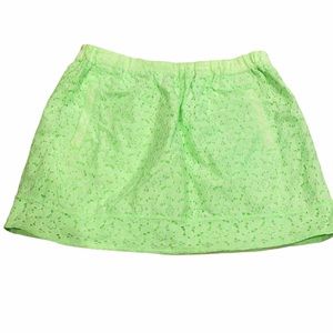 ☀️SUMMERTIME☀️ JCrew lime green lace mini skirt